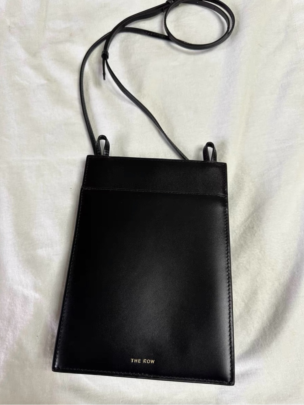 Authentic The Row Debee Leather Crossbody Bag